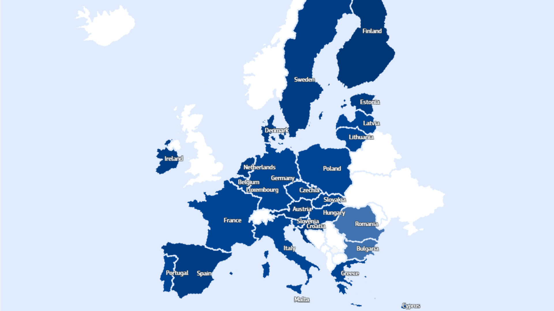 Carte interactive européenne