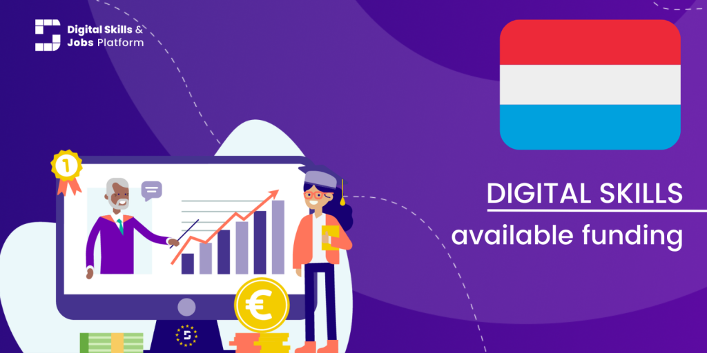 Visual for the Digital Skills Overview - Available funding in Luxembourg