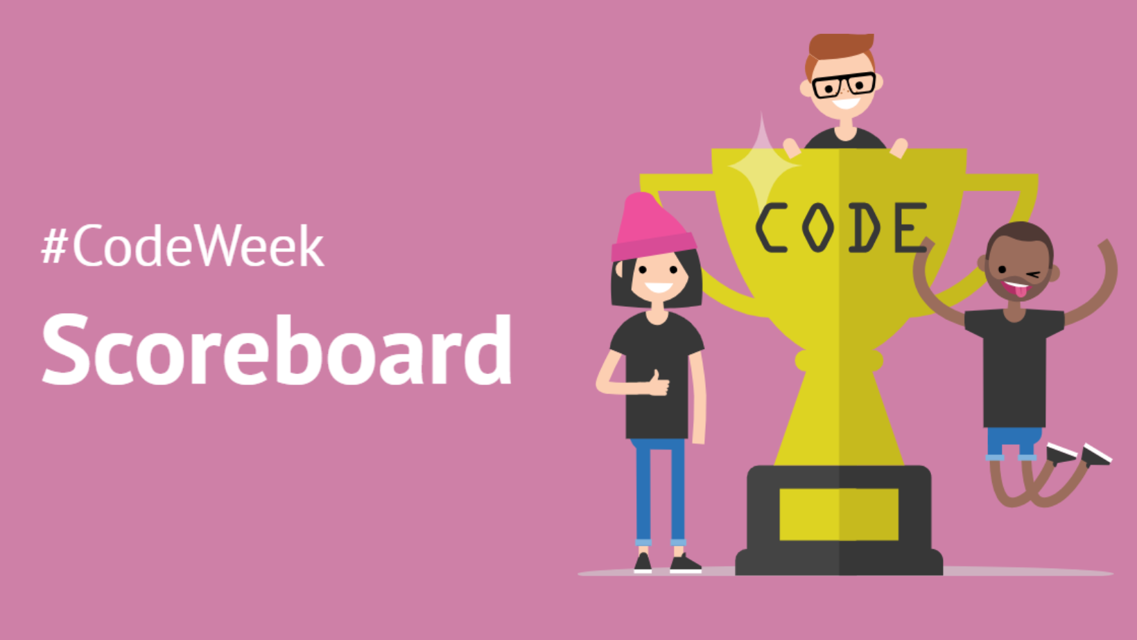 decorative image with text ''Eu Code Week Scoreboard'' © EU Code Week