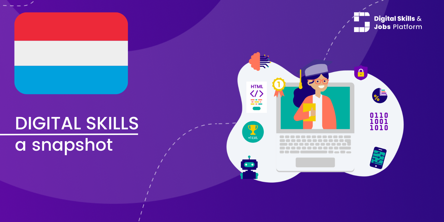 Visuel pour un instantané des compétences numériques au Luxembourg