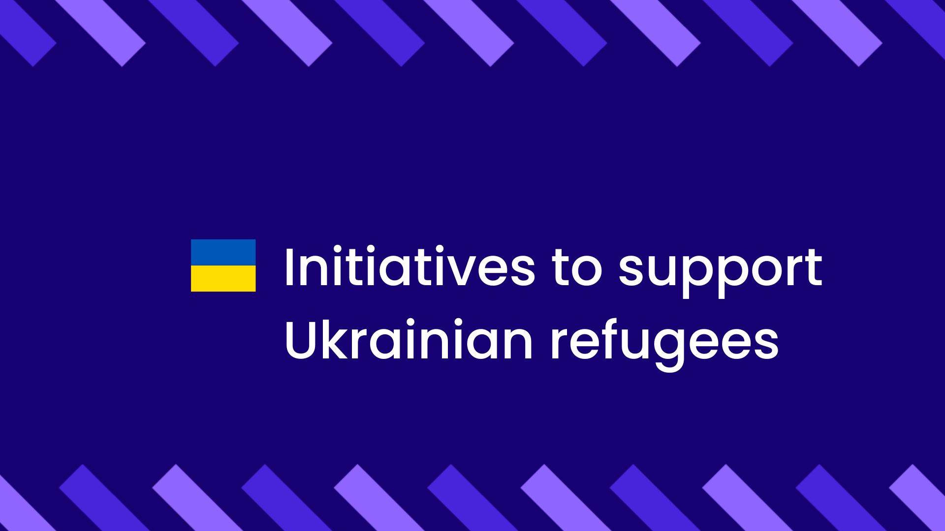 Diapositive "Initiatives en faveur des réfugiés ukrainiens"